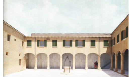 Projecció de la futura imatge exterior del Convent, que acollirà el centre.