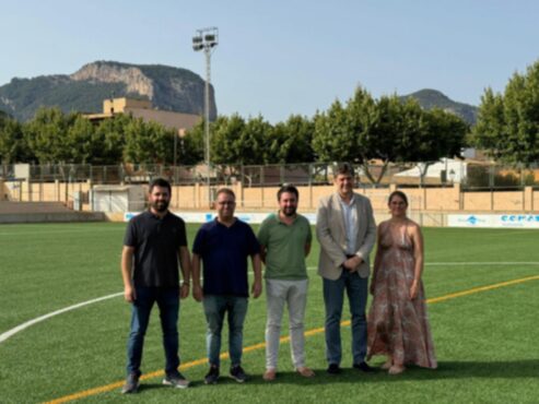 Conseller Bauzà al poliesportiu d’Alaró