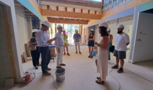 Visita a les obres de la nova escoleta de Santa Eulària.