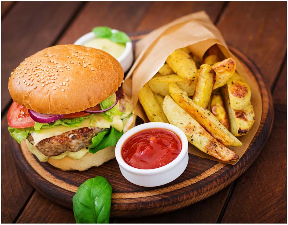 Hamburguesa amb patates
