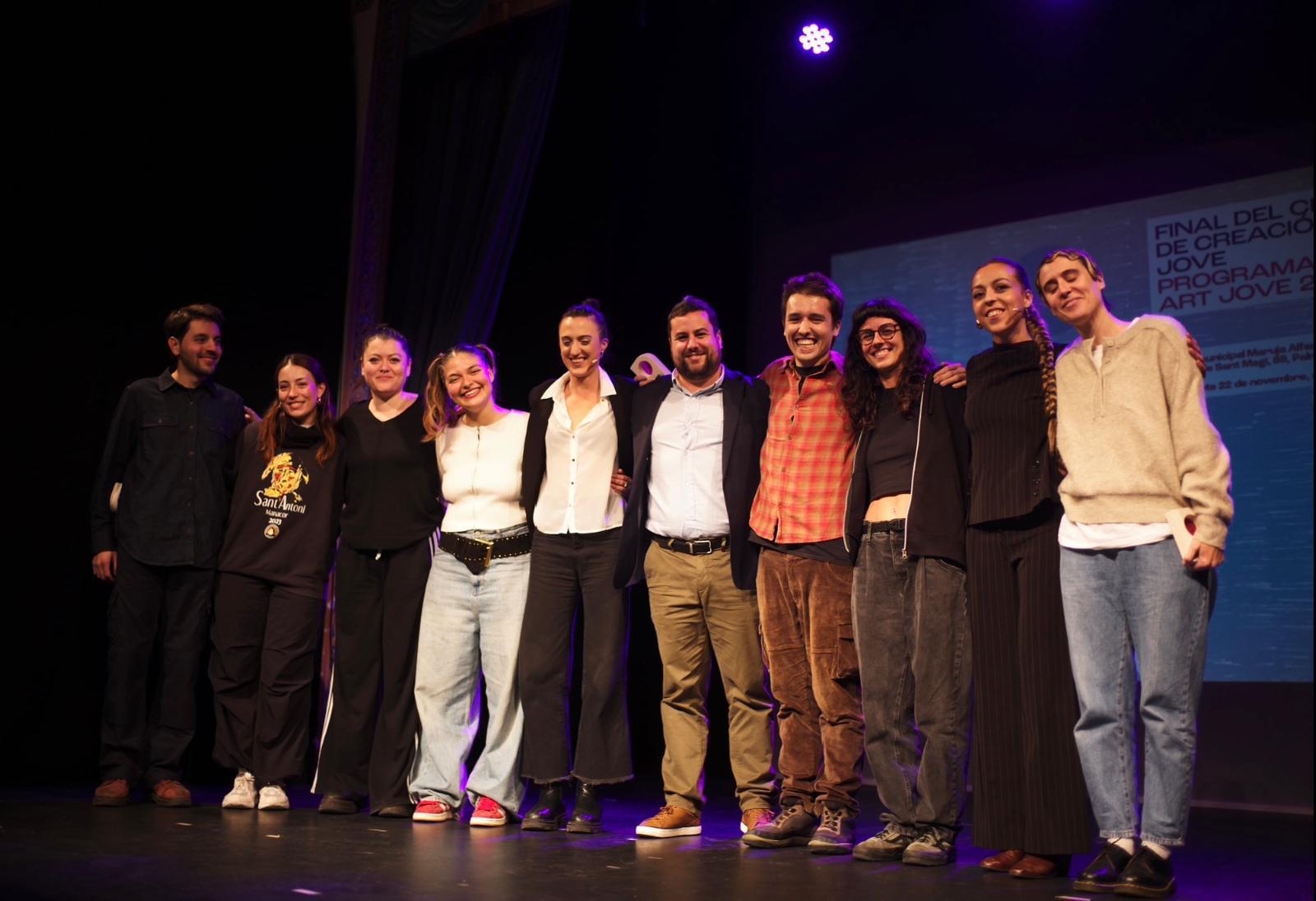 Imatge dels guanyadors del Certamen de Creació Teatral Jove Art Jove.