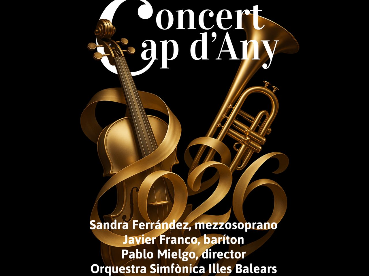 Cartell del Concert de Cap d'Any de l'Orquestra Simfònica de les Illes Balears-