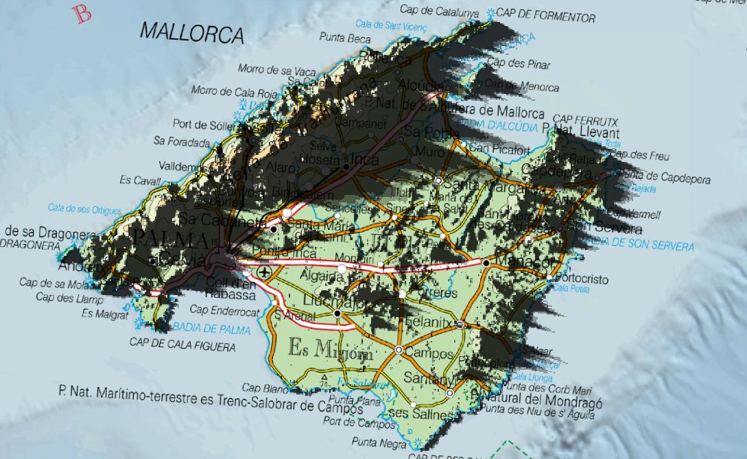 Mapa de visibilitat de Mallorca
