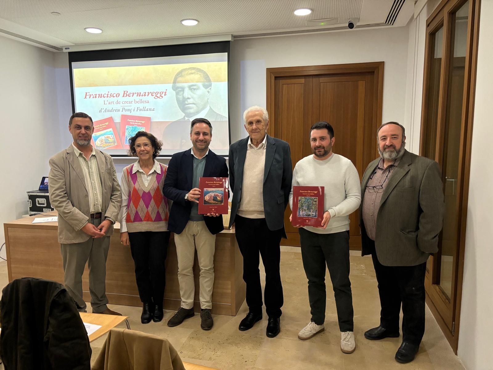 L’escriptor del llibre, Andreu Ponç i Fullana; el director general de Cultura, Llorenç Perelló; el director insular del Consell de Mallorca, Andreu Ferrer, i el regidor de Cultura de Santanyí, Mateu Nadal.
