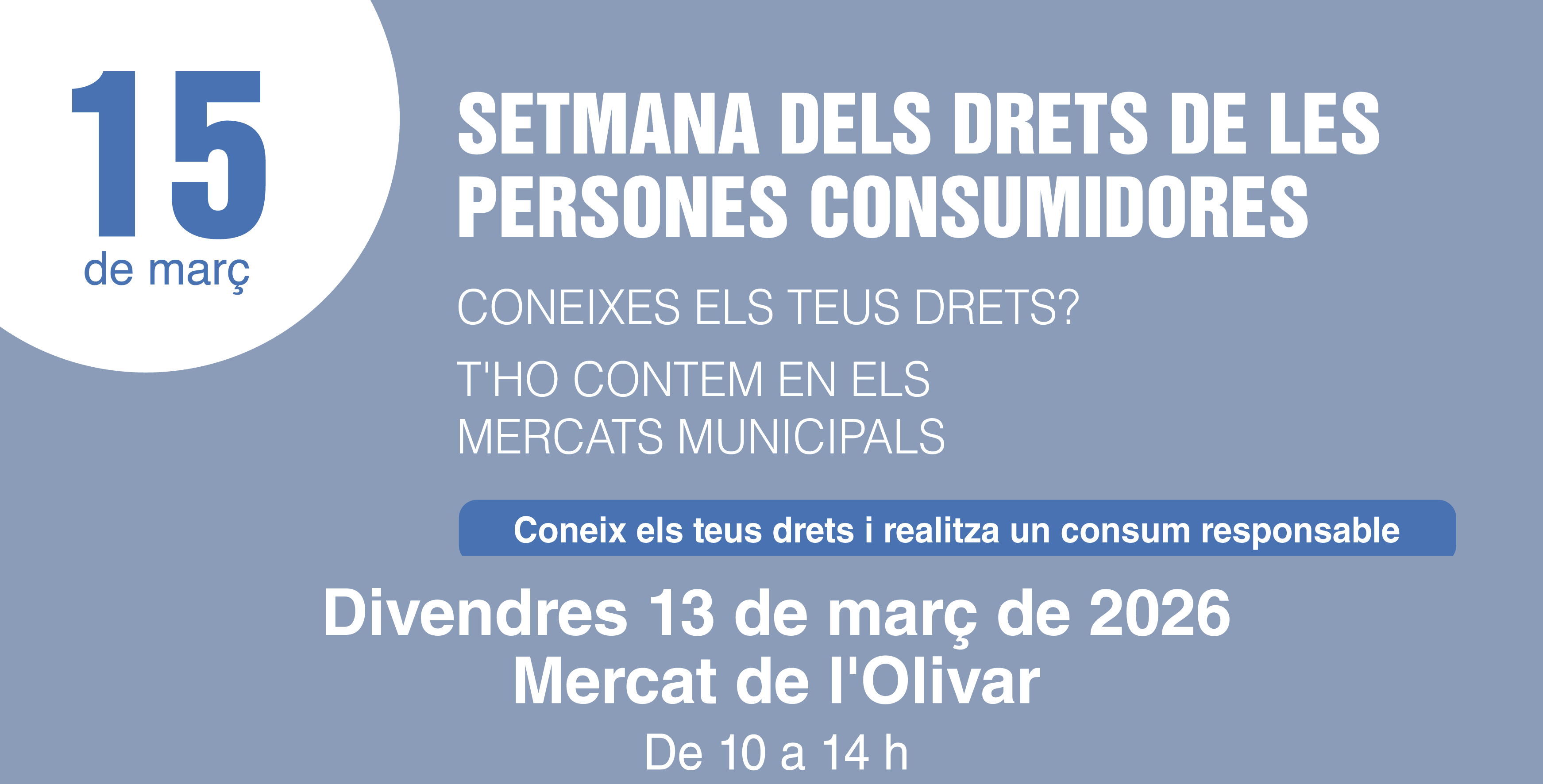 Cartell Dia Mundial de les Persones Consumidores