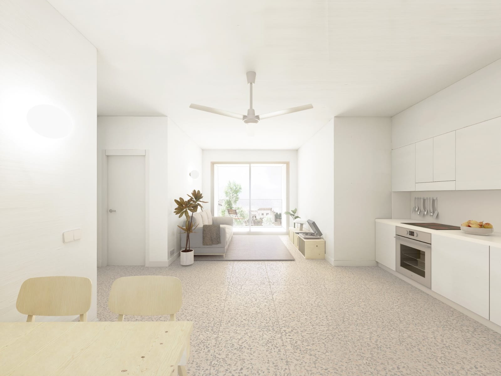 Imatge simulada d'un habitatge de la nova promoció a Artà.