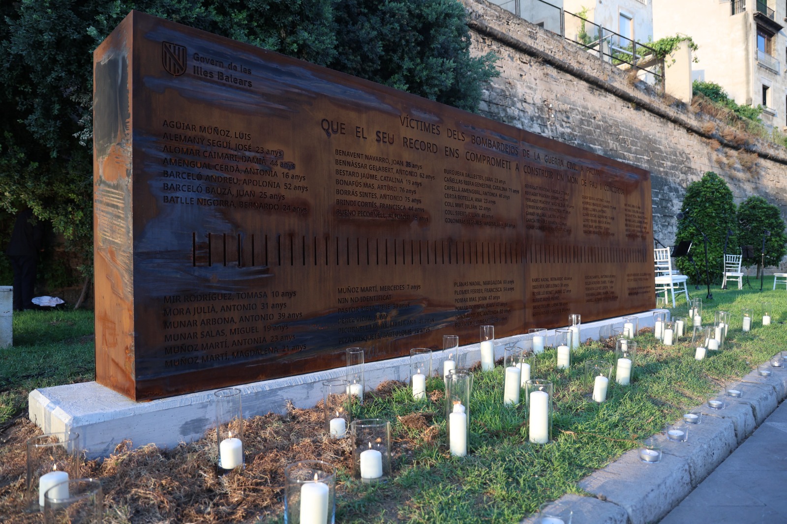 Imatge del Mur de la Dignitat del passeig Sagrera, a Palma
