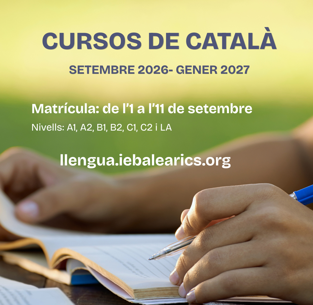 Cartell dels cursos de català de l'IEB
