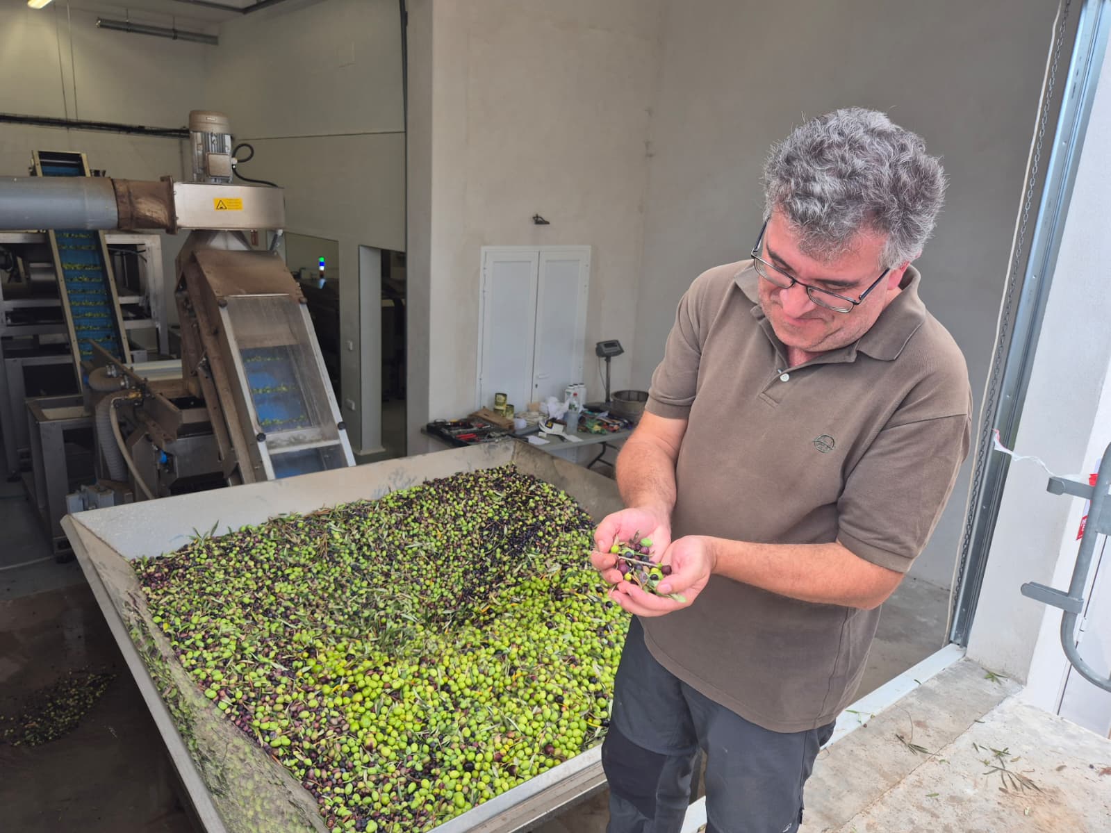 El conseller Joan Simonet, a la tafona