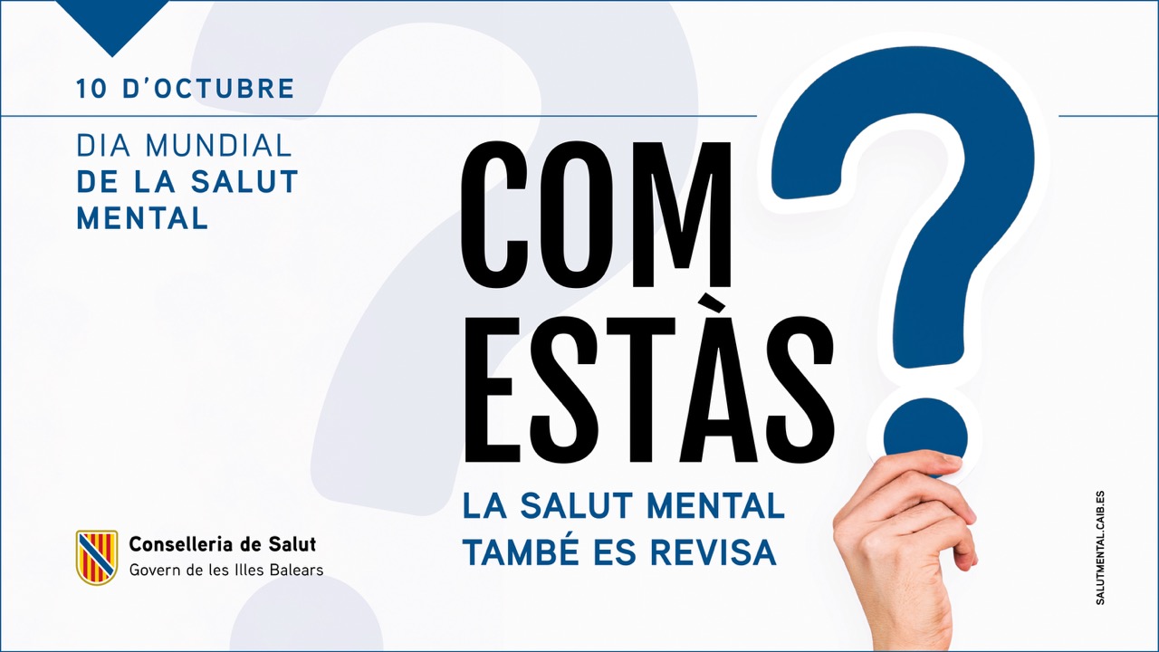 Cartell informatiu amb motiu del Dia Mundial de la Salut Mental.