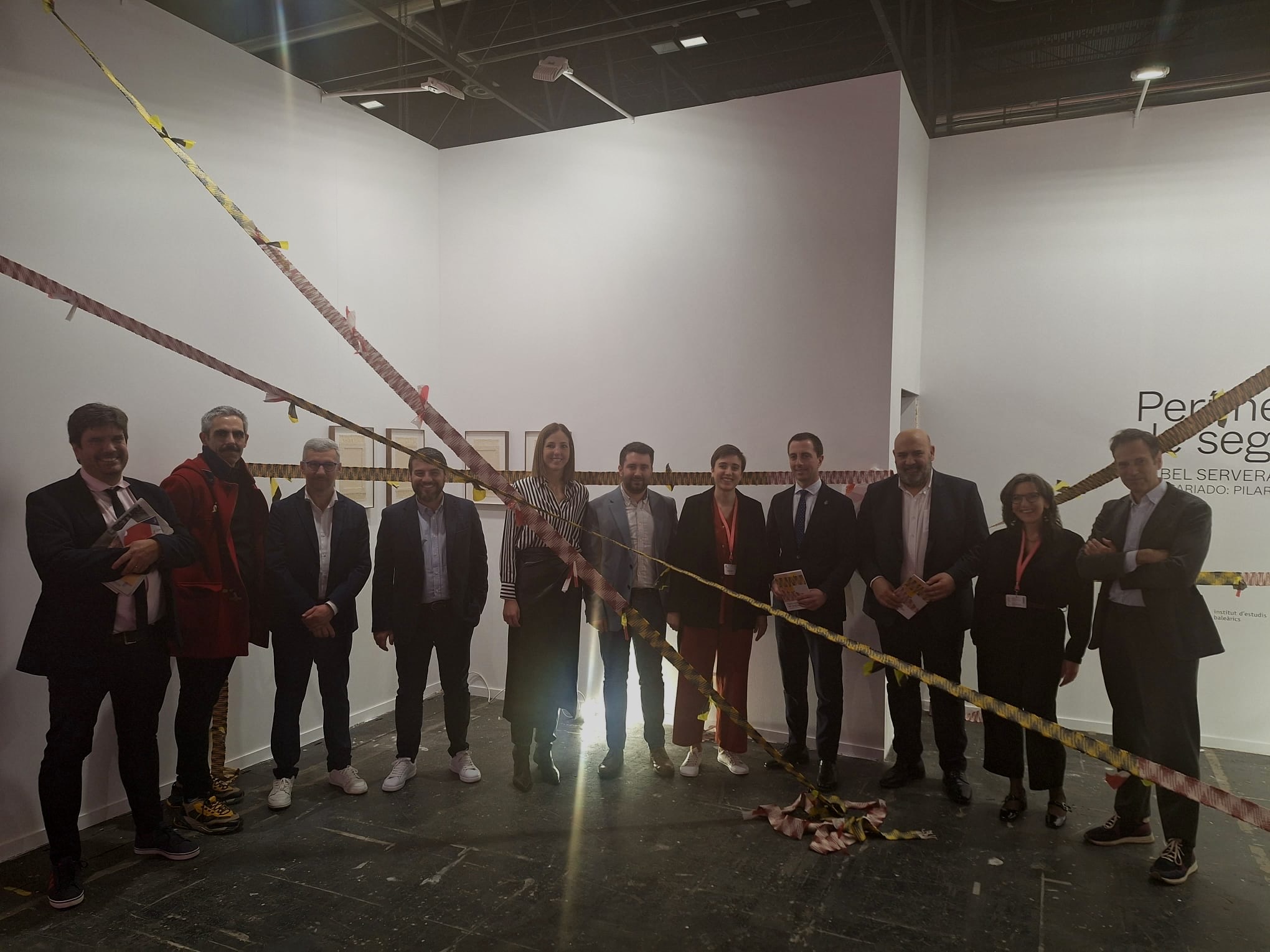 Autoritats durant la visita a l'estand de l'Institut d'Estudis Baleàrics a ARCOMadrid